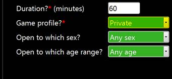Changing your game profile. Changing your game profile.